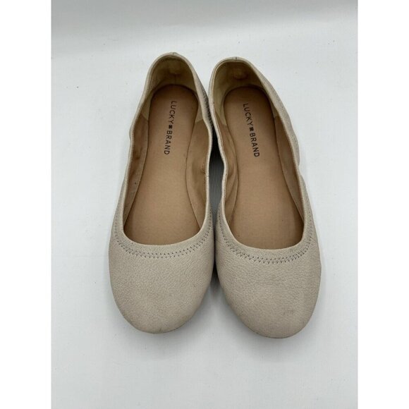 Lucky Brand Emmie Ballet Flats Beige Tan Women's Size 7 1/2 M - Picture 1 of 8